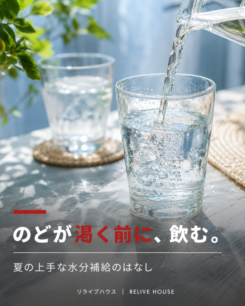 夏の上手な水分補給｜リライブハウス